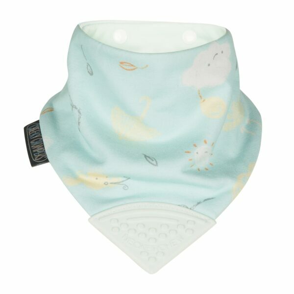 cheeky chompers teething bib windy day front