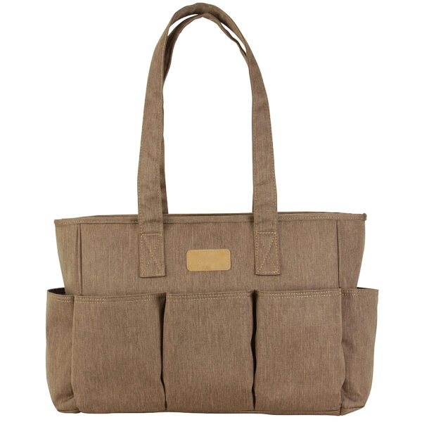 Kalencom Fashion Diaper Tote Bag: Nola by Kalencom Understated Classics Diaper Bag (Toffee) Front
