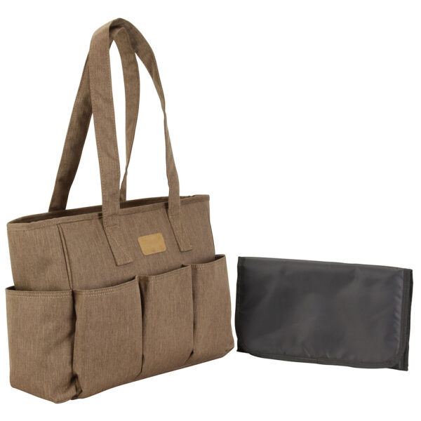 Kalencom Fashion Diaper Tote Bag: Nola by Kalencom Understated Classics Diaper Bag (Black) with changing pad