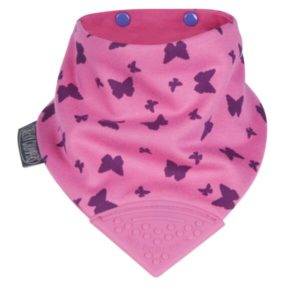 cheeky chompers teething bib flutterby front