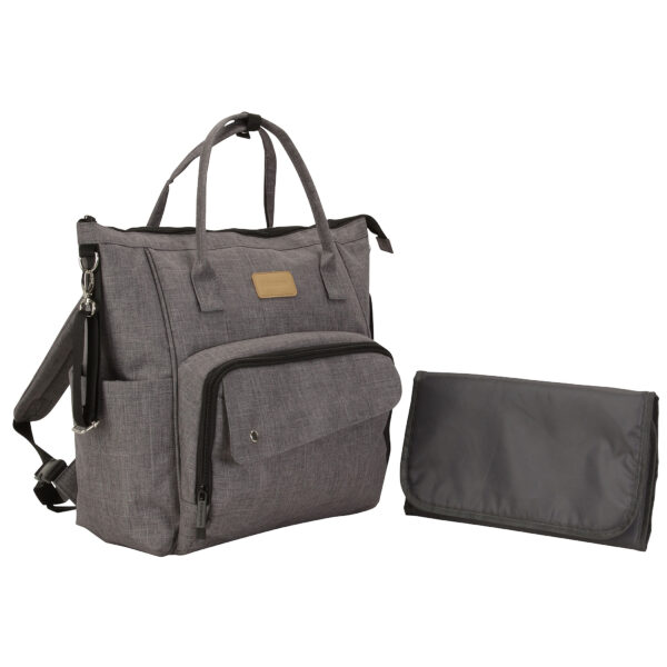 Kalencom Fashion Diaper Bag Backpack: Nola Backpack by Kalencom (Stone Gray) With Pad