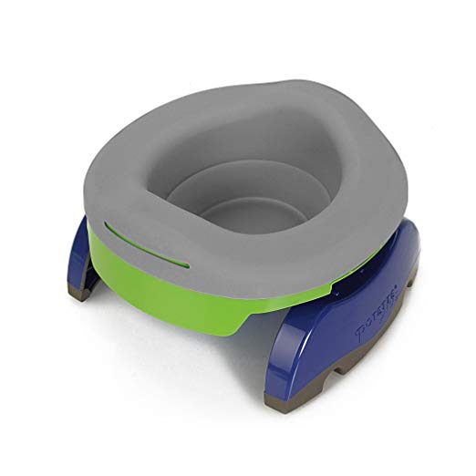 Kalencom Potette Plus Collapsible Reusable Liner for Home Use with The 2-in-1 Potette Plus Potty (Sold Separately) (Gray) in use
